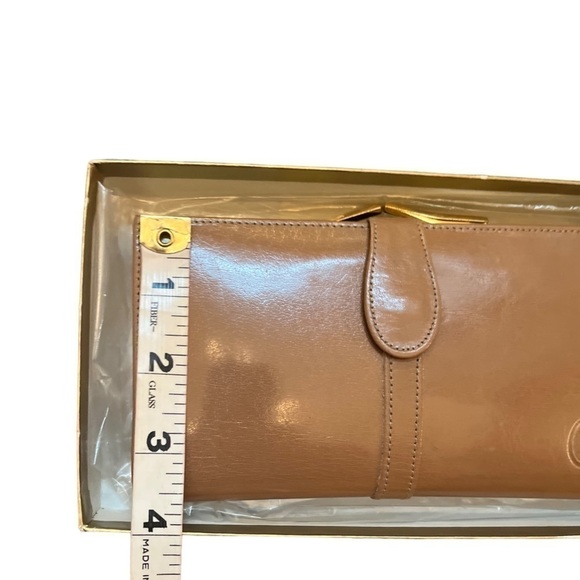 Vintage 1960s WALLET Soft Leather New In Box Beige Authentic Great Gift - Picture 16 of 16